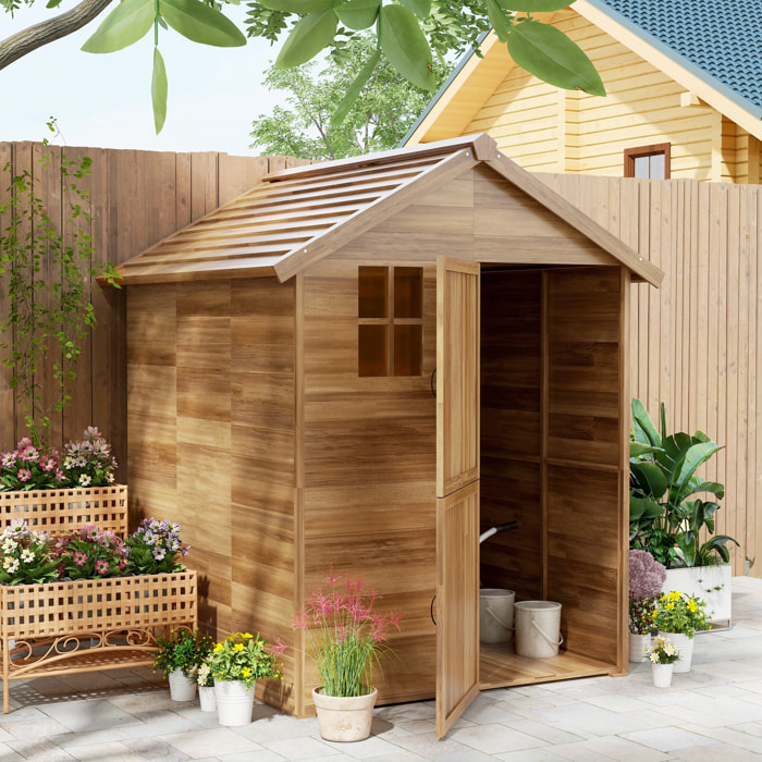 Abri de jardin surface 2,88 m² dim. 1,97L x 1,8l x 2,2H m cabanon porte fenêtre plancher inclus bois pré-huilé