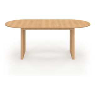 Table repas Mathis plateau extensible 160-200cm bois et pieds design