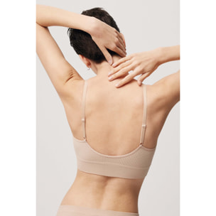 Reggiseno senza ferretto beige senza imbottitura