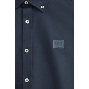 Camicia blu marino, regular fit, con colletto abbottonato e logo Polo Club
