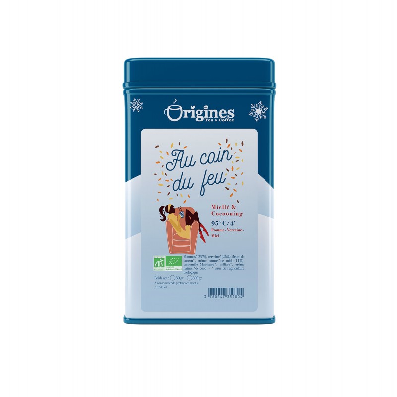 Infusion Bio Au Coin du Feu - Boîte Métal Noël 80g