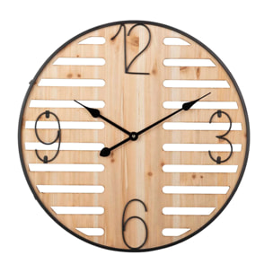 Reloj Pared Metal Madera 60x4,5x60 Cm