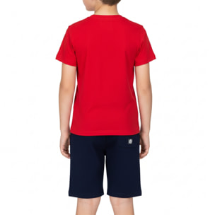 Set t-shirt e bermuda jersey Polo Club St Martin Rosso