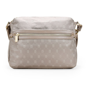 Bolso bandolera taupe en nailon