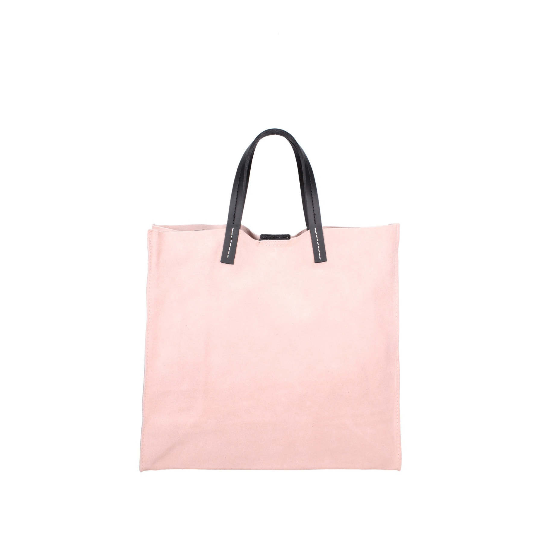 Borsa a mano da donna Made in Italy - Modello Novara Lux - Pelle Scamosciata - 34.5 x 32.0 x 17.0 cm