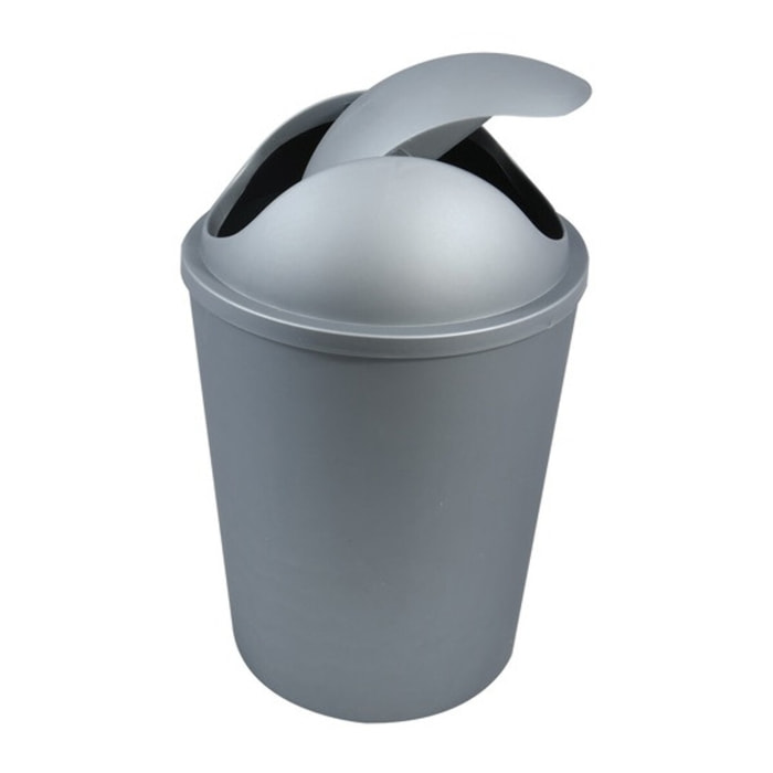 Poubelle à bascule AKO 5,5L Argent MSV