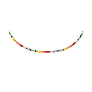 Collana Crystals Rainbow in Acciaio Placcato Oro