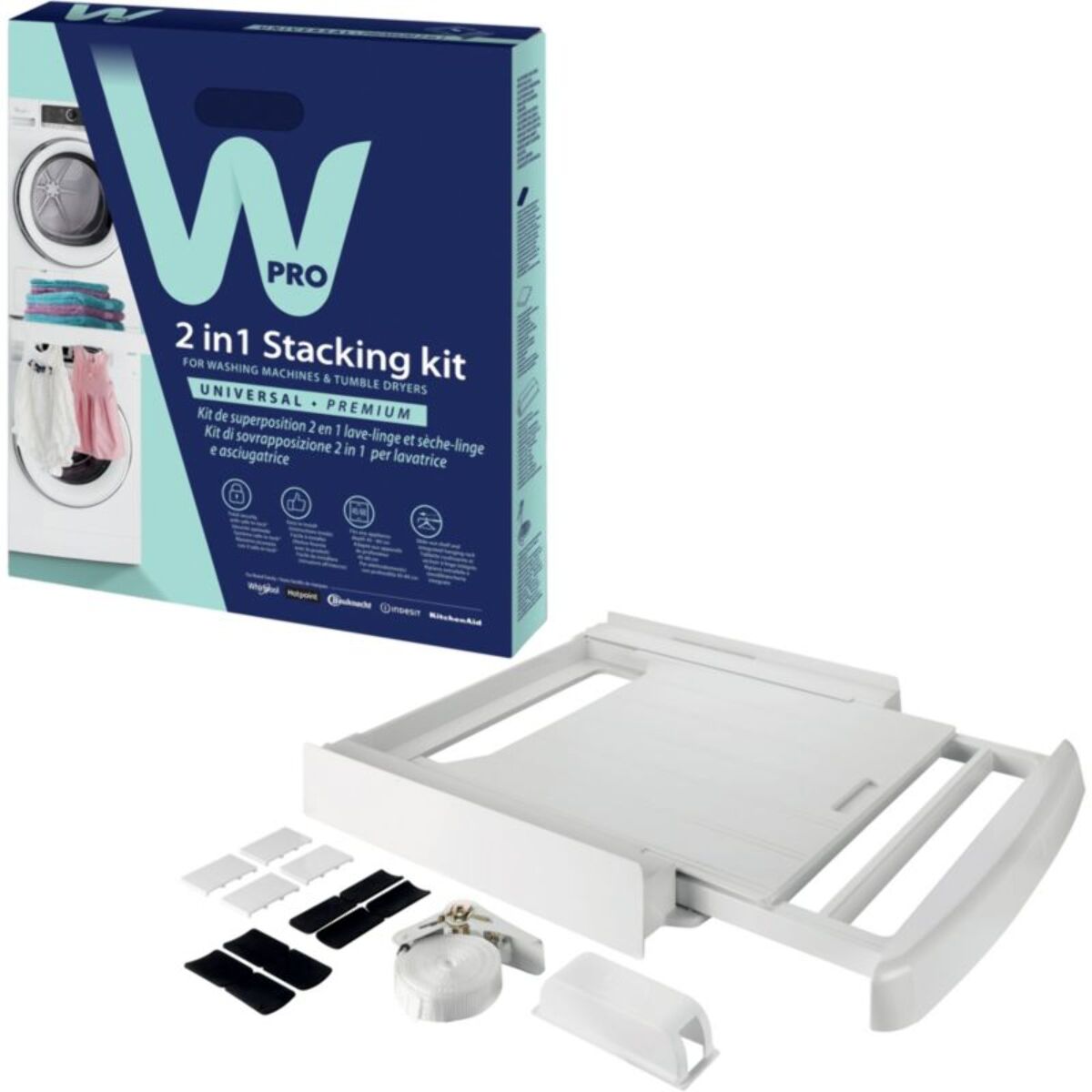 Kit de superposition WPRO SKP101 universel lave-linge/sèche-linge