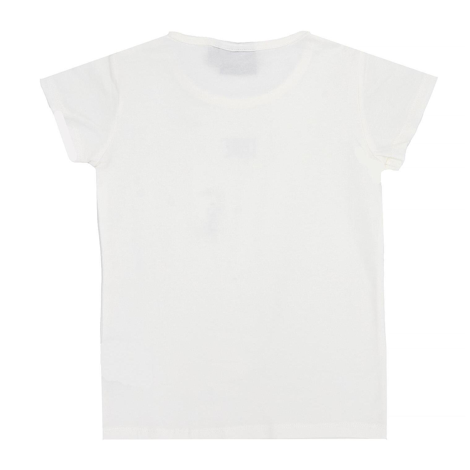 Camiseta de manga corta de niña con logo pequeño foil