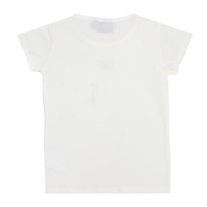 Camiseta de manga corta de niña con logo pequeño foil