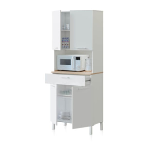 Alacena cocina Colin 4 Puertas Blanco Artik (Blanco Mate) - Roble Canadian