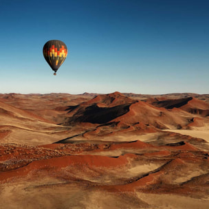 Tableau Vol au dessus du desert Toile imprimée