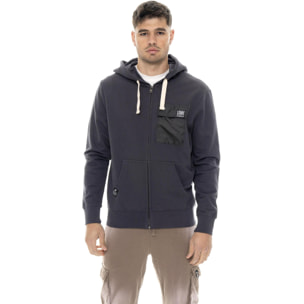 Felpa invernale uomo con cappuccio e zip Leone 1947 Vintage Dept.