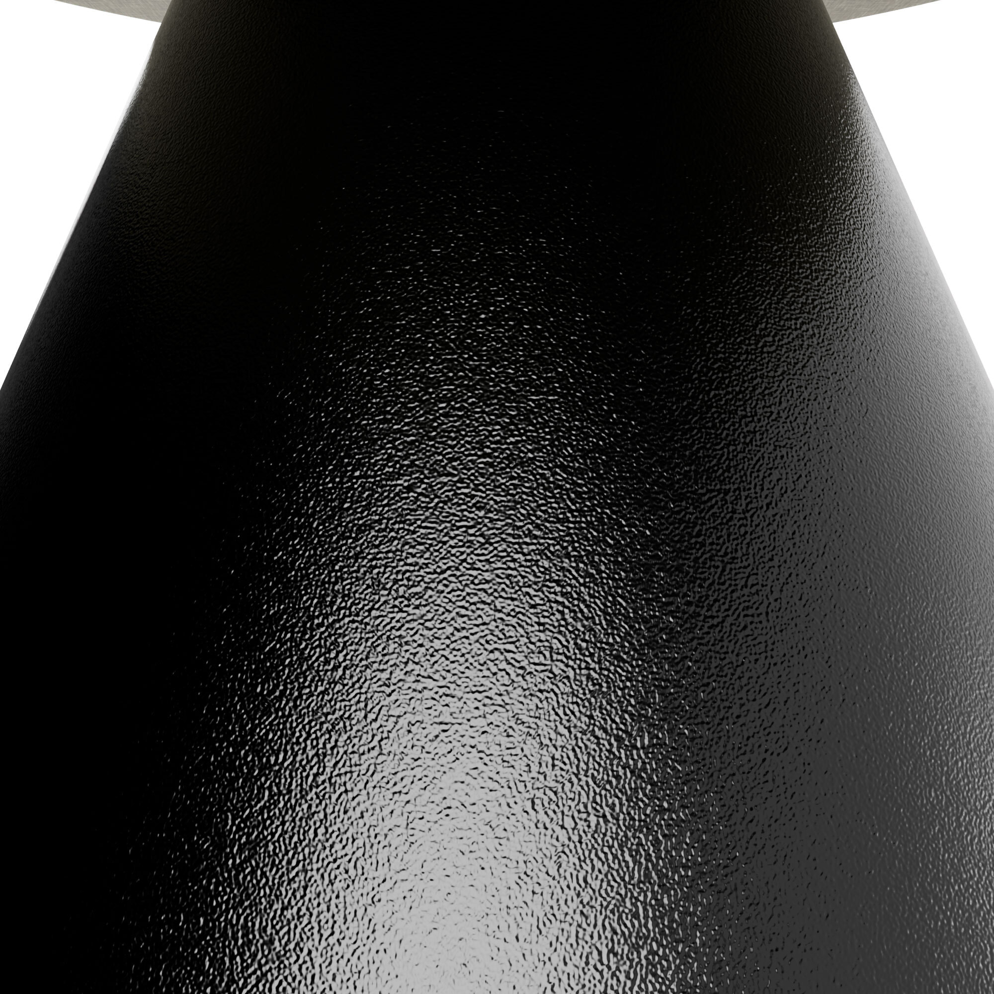 Artù Black - Tavolo da pranzo rotondo ⌀ 120 cm in legno laminato con base a cono in metallo Grigio Testurizzato