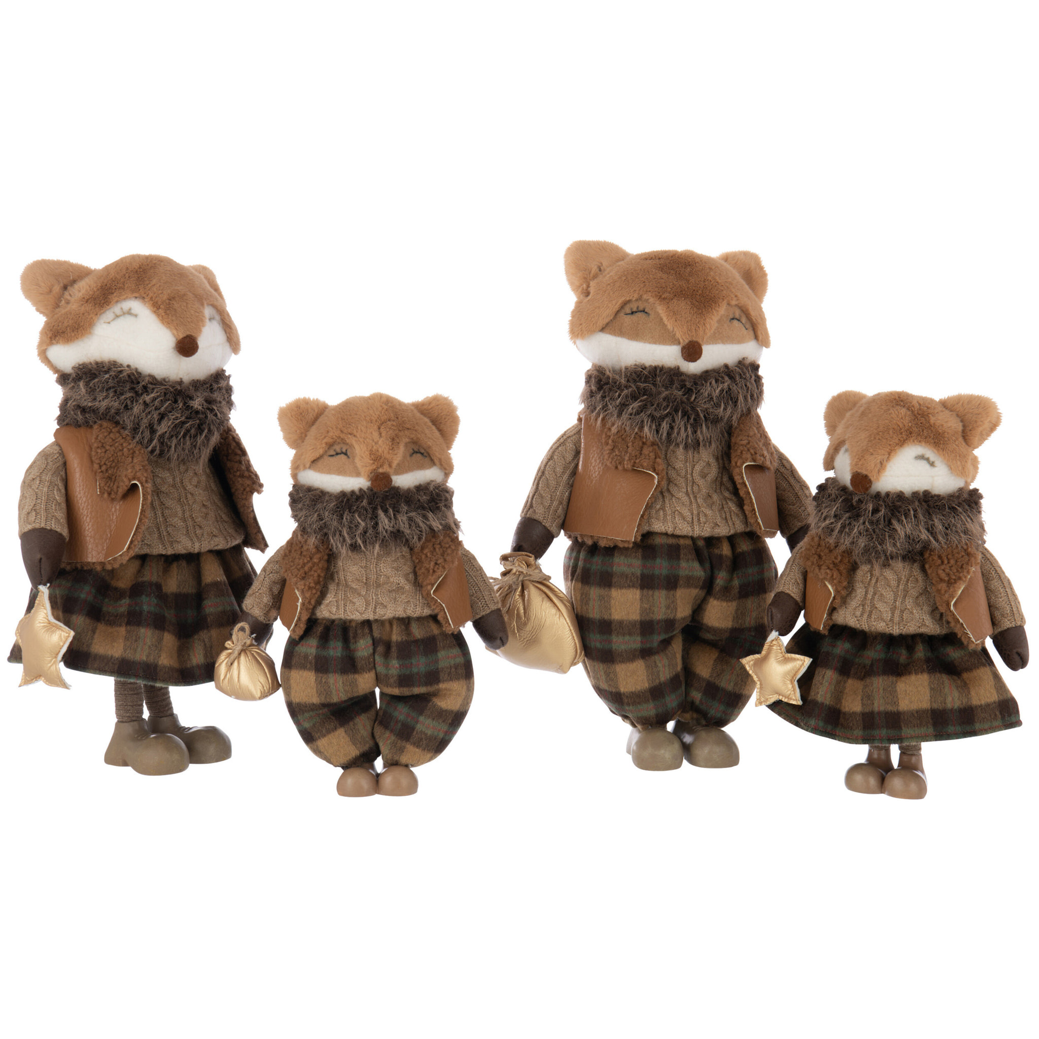 J-Line figurine Renard - polyrésine - mix - large - 2 pcs