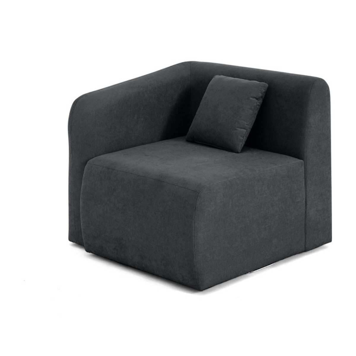 Ikare - module d'assise d'angle gauche - en tissu - Gris