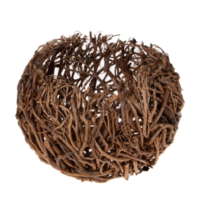 Cachepot con stecchi naturali - Pezzi 1 - Marrone - 26XH22X26cm - Bianchi Dino