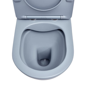 Infinitio WC à poser complet en céramique avec abattant SoftClose, bleu mat (SATINF031VPSNDBLM)