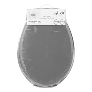 Abattant WC "Colorama" gris en bois laqué