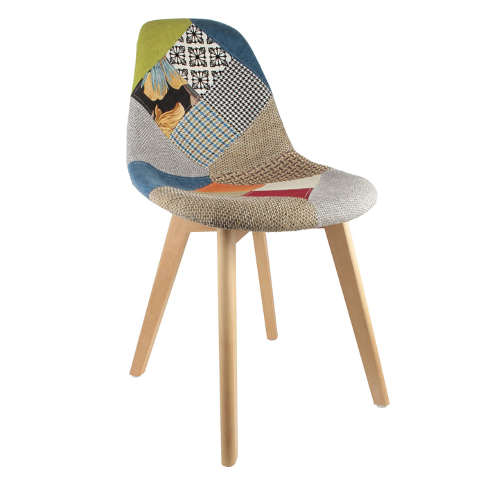 Chaise Scandinave Patchwork - Lot de 4