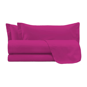 COMPLETO LETTO ELEGANT, 100% Microfibra, No Stiro - FUCSIA