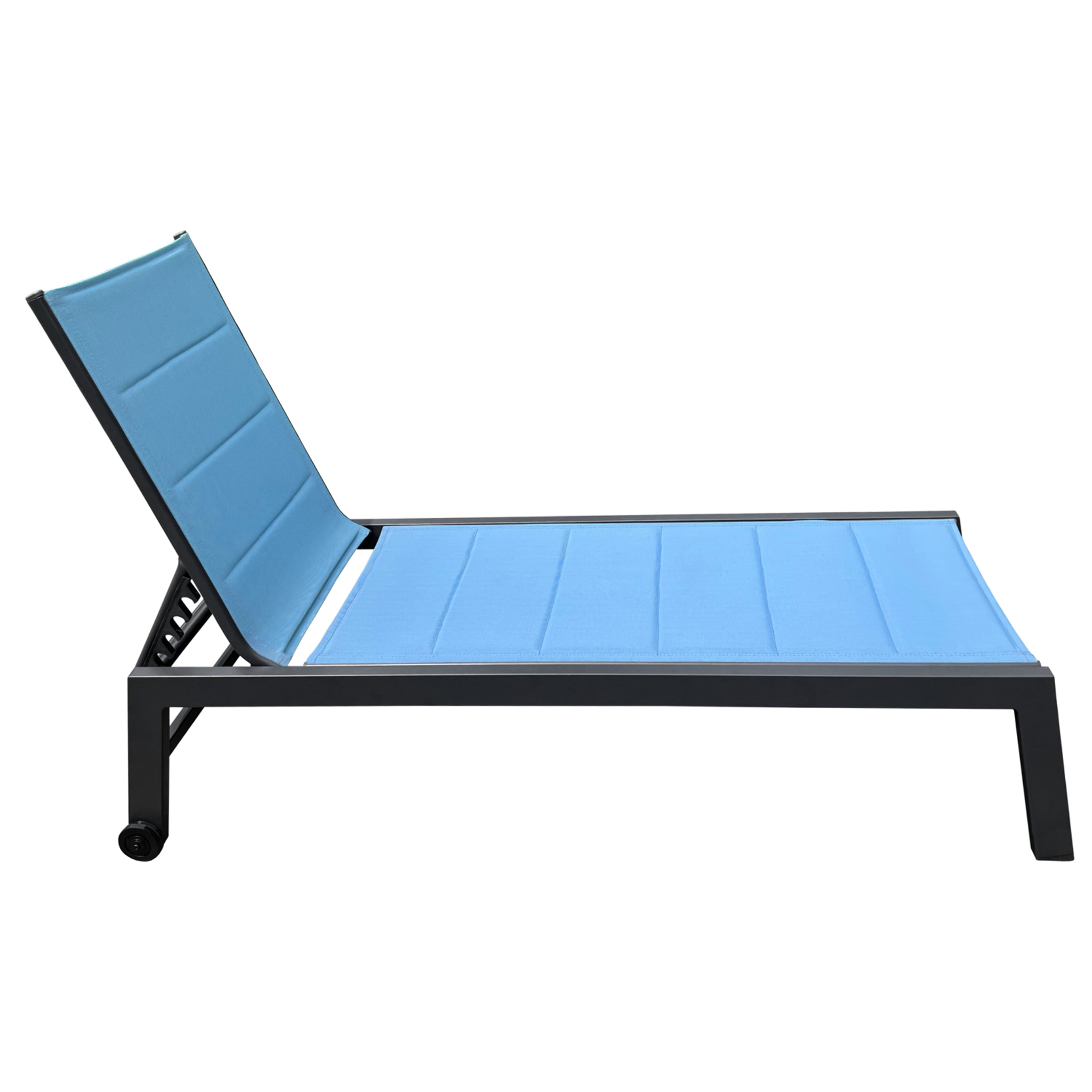 Bain de soleil BARBADOS en textilène bleu gris - aluminium anthracite