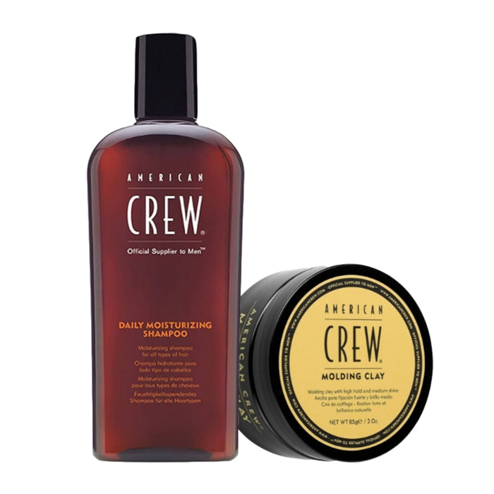 AMERICAN CREW Kit Daily Moisturizing Shampoo 250ml + Molding Clay 85gr