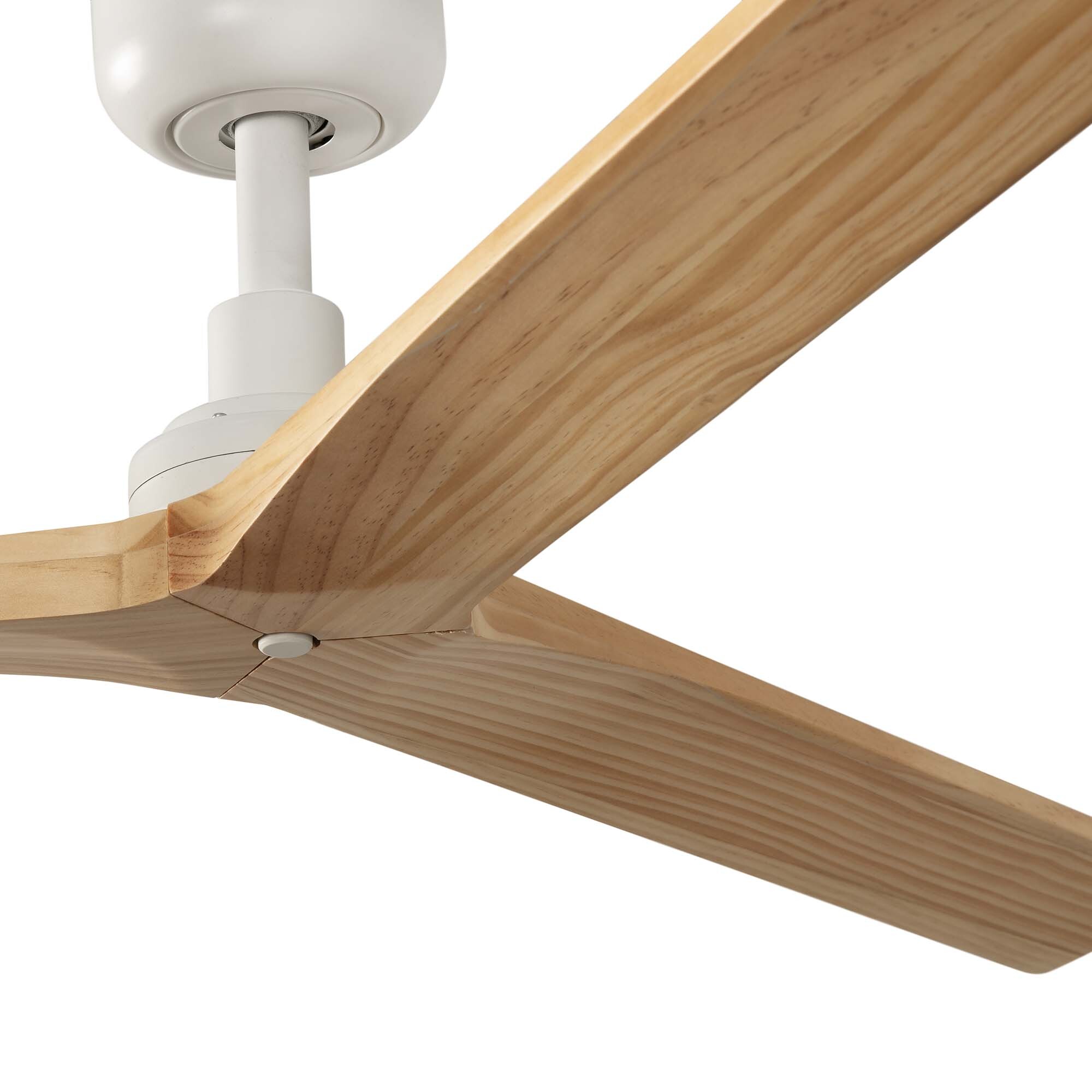 KLIM M Ventilateur de plafond blanc/bois chêne TUYA