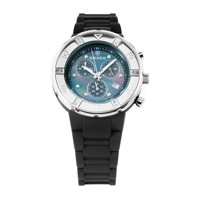 Reloj Kronos K789.CN.5C Unisex Analogico Cuarzo con Correa de Caucho