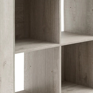 Étagère 8 cases "Mix N' Modul" effet chêne gris