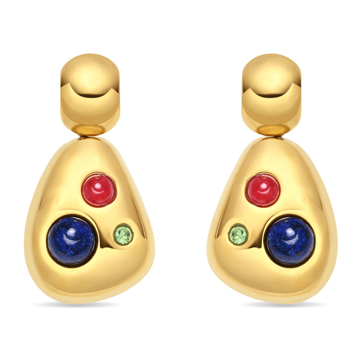 Pendientes Skun acabado oro amarillo 18k