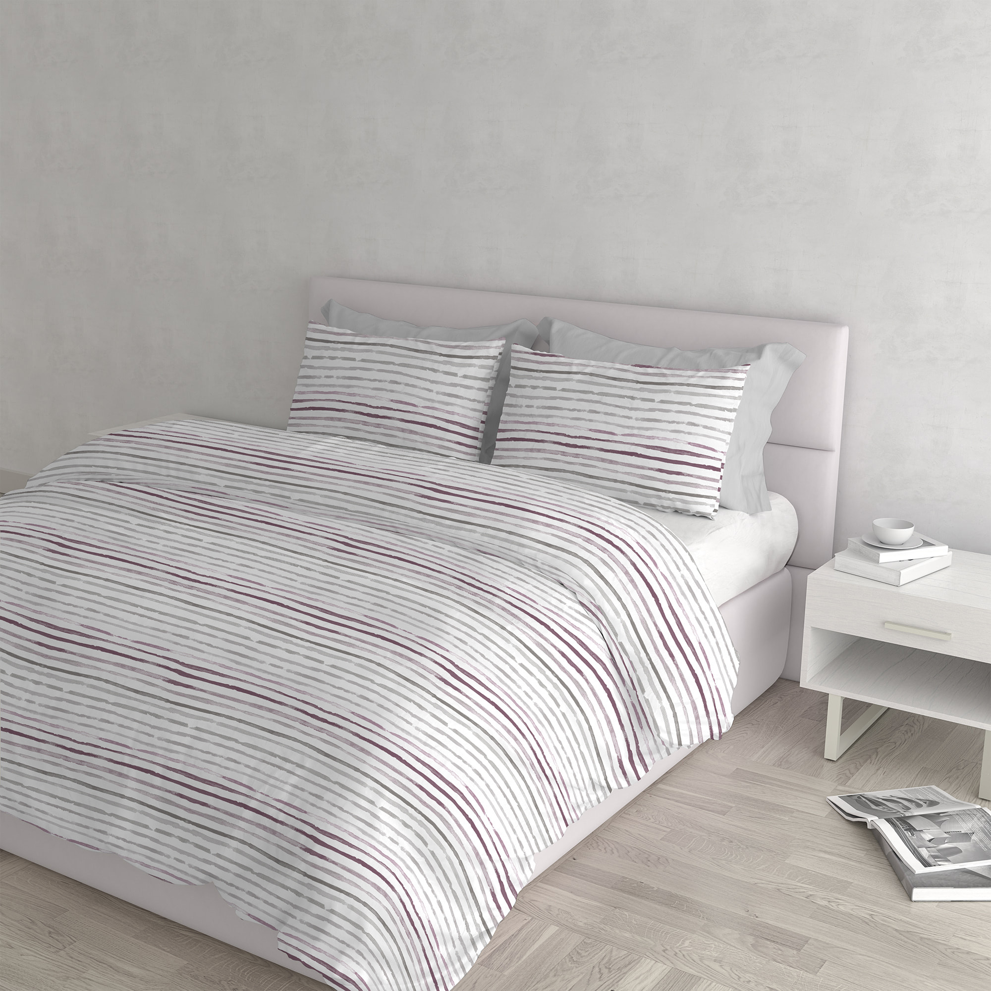 PARURE COPRIPIUMINO ATHENA, 100% Cotone, Made in Italy - SOFIA ROSA