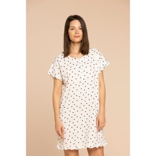 Camicia da notte donna cotone cuoricino Noidinotte