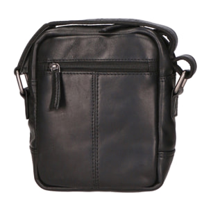 Borsa a tracolla unisex vera pelle - Modello False - 100% Made in Italy - 15.0 x 19.0 x 5.0 cm