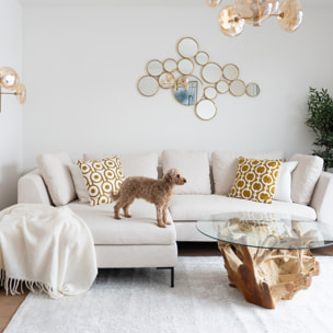 Canapé d'angle Gianna 250cm crème Kare Design