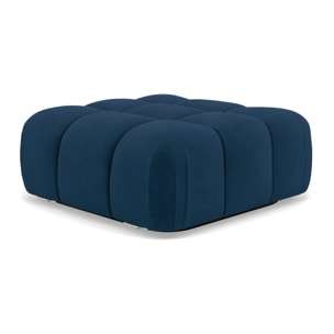 Ruby - pouf en velours texturé - Bleu