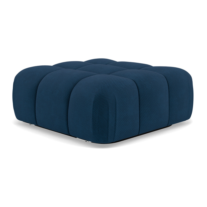 Ruby - pouf en velours texturé - Bleu