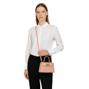 Borsa a mano da donna Made in Italy - Modello Floralie Elite - 100% pelle - 21.0 x 14.0 x 7.0 cm