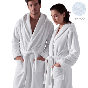 Accappatoio unisex con cappuccio e tasche