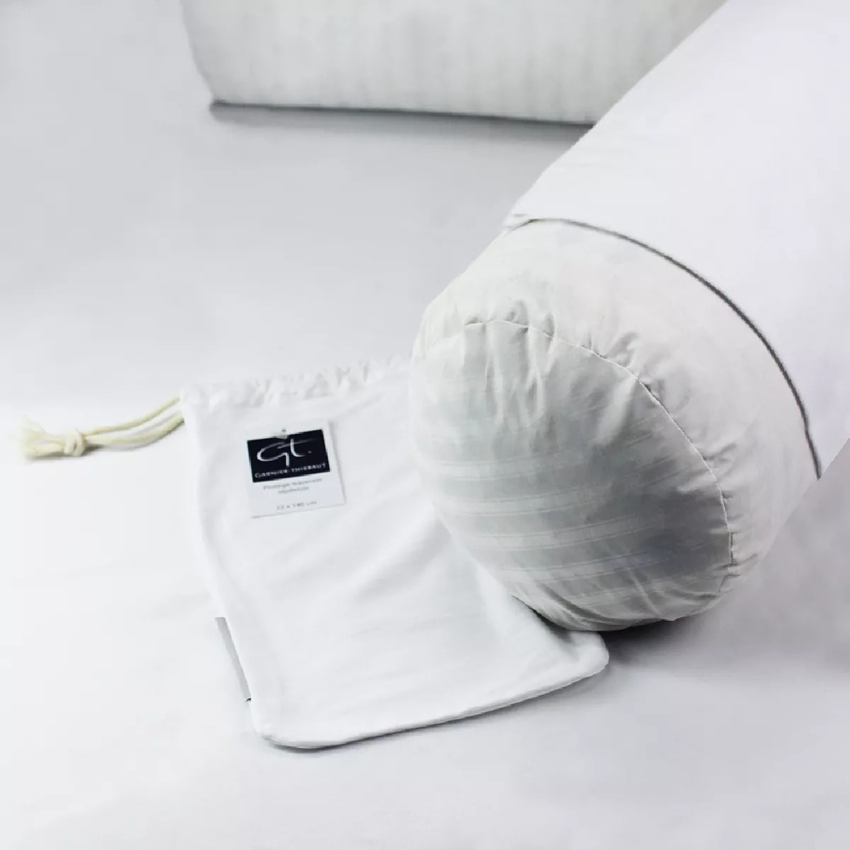 Protege traversin pur coton 135 g/m² molleton blanc Molleton blanc