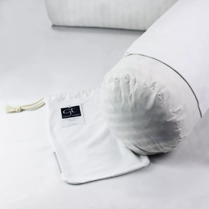 Protege traversin pur coton 135 g/m² molleton blanc Molleton blanc