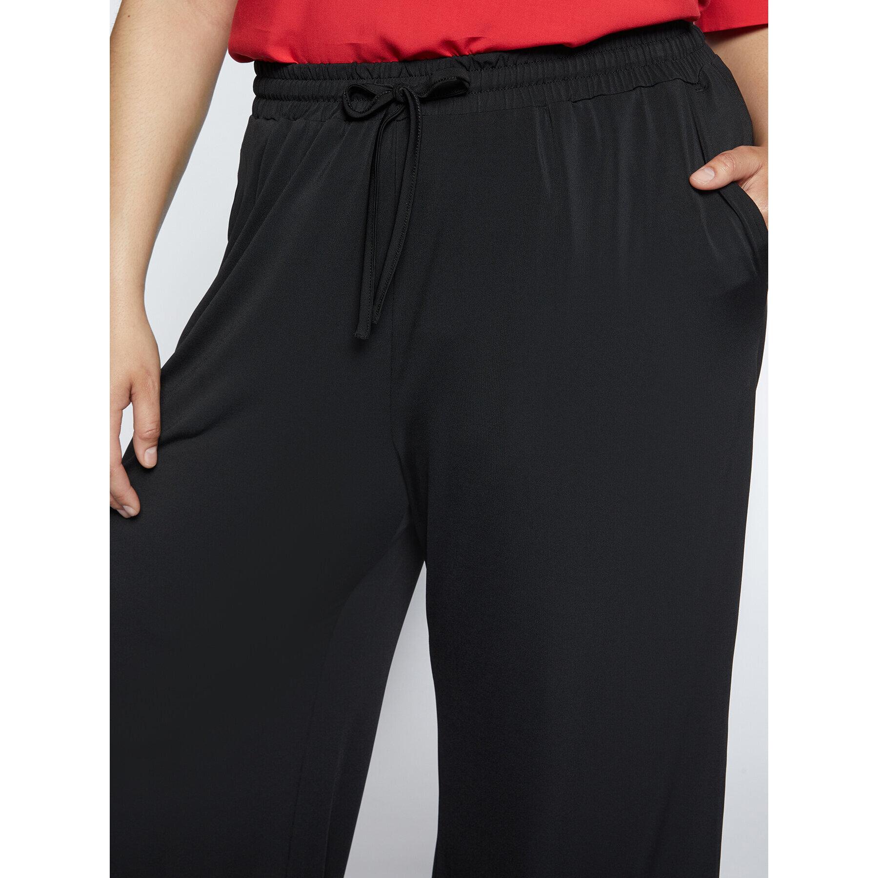 Fiorella Rubino - Pantalones joggers anchos en tejido de punto - Negro