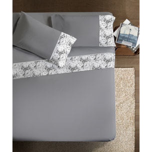 Completo letto Armonie IPERSAN Puro Cotone Classic Elegance Grigio