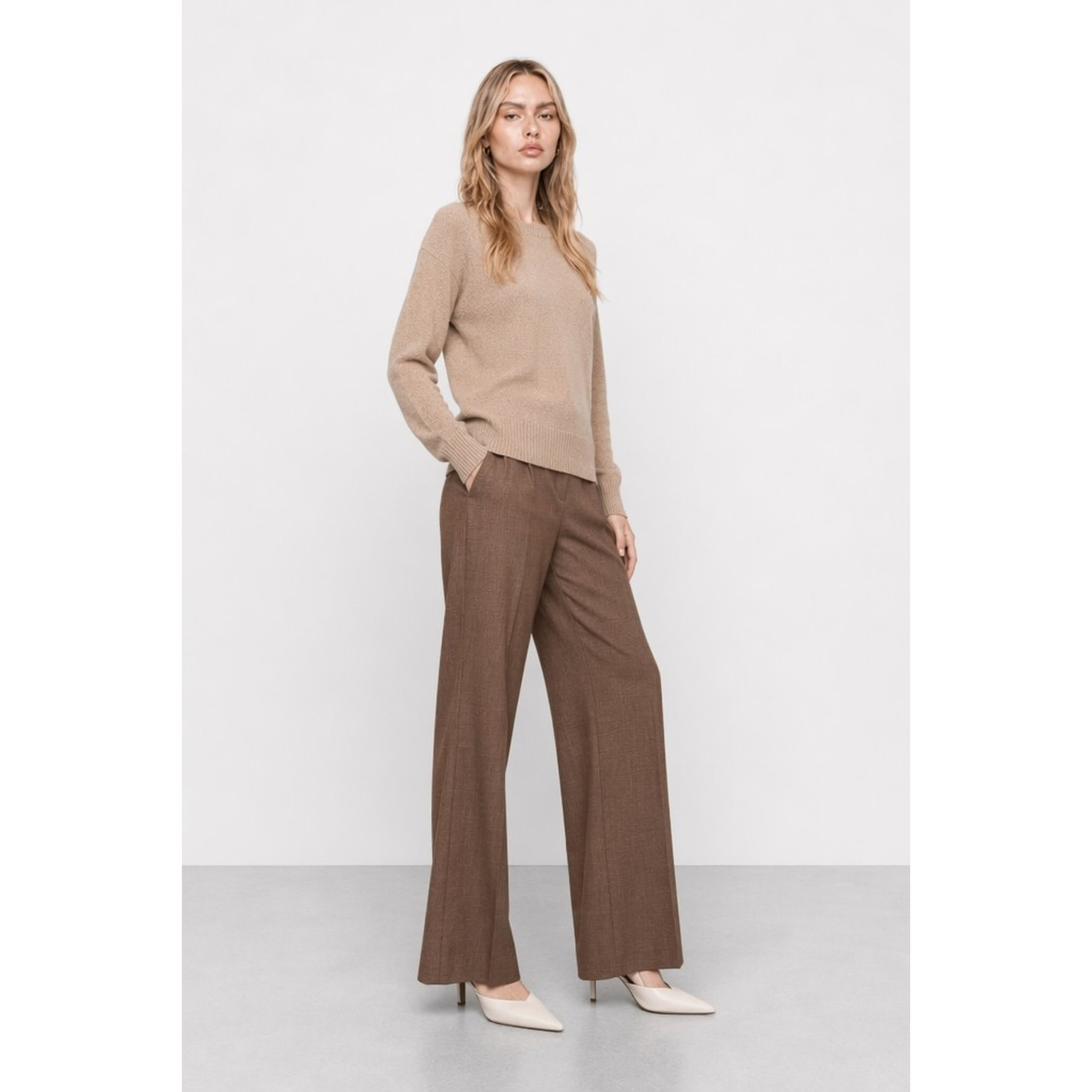 Kocca - Maglia da donna girocollo in viscosa, lana e cashmere Donna
