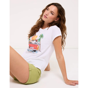 Camiseta Manga Corta Blanco - Mostang