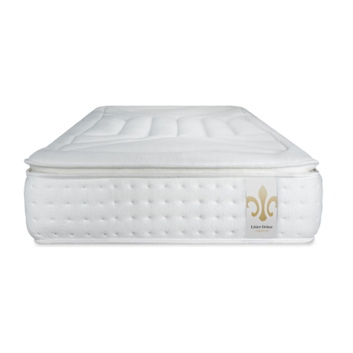 Matelas Vingt-Quatre PLUS - 24cm - Ressorts ensachés et mémoire de forme - Surmatelas intégré - Confort hôtelier
