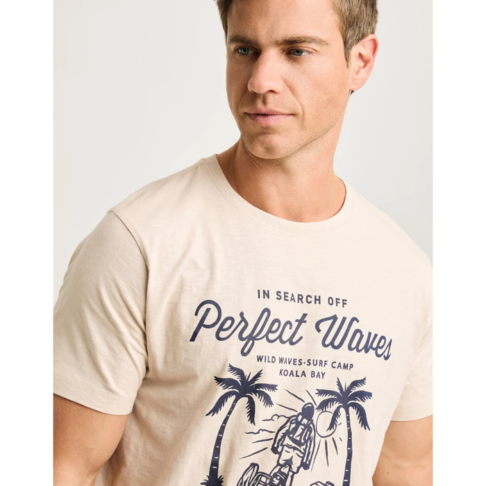 Camiseta Manga Corta Beige - Lanau