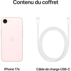 Smartphone APPLE iPhone 17e Rose Pastel 256Go