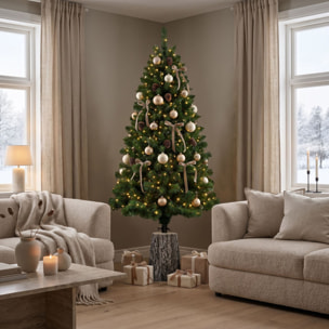 Base decorativa a tronco per albero di Natale in magnesio e ferro - Grigio