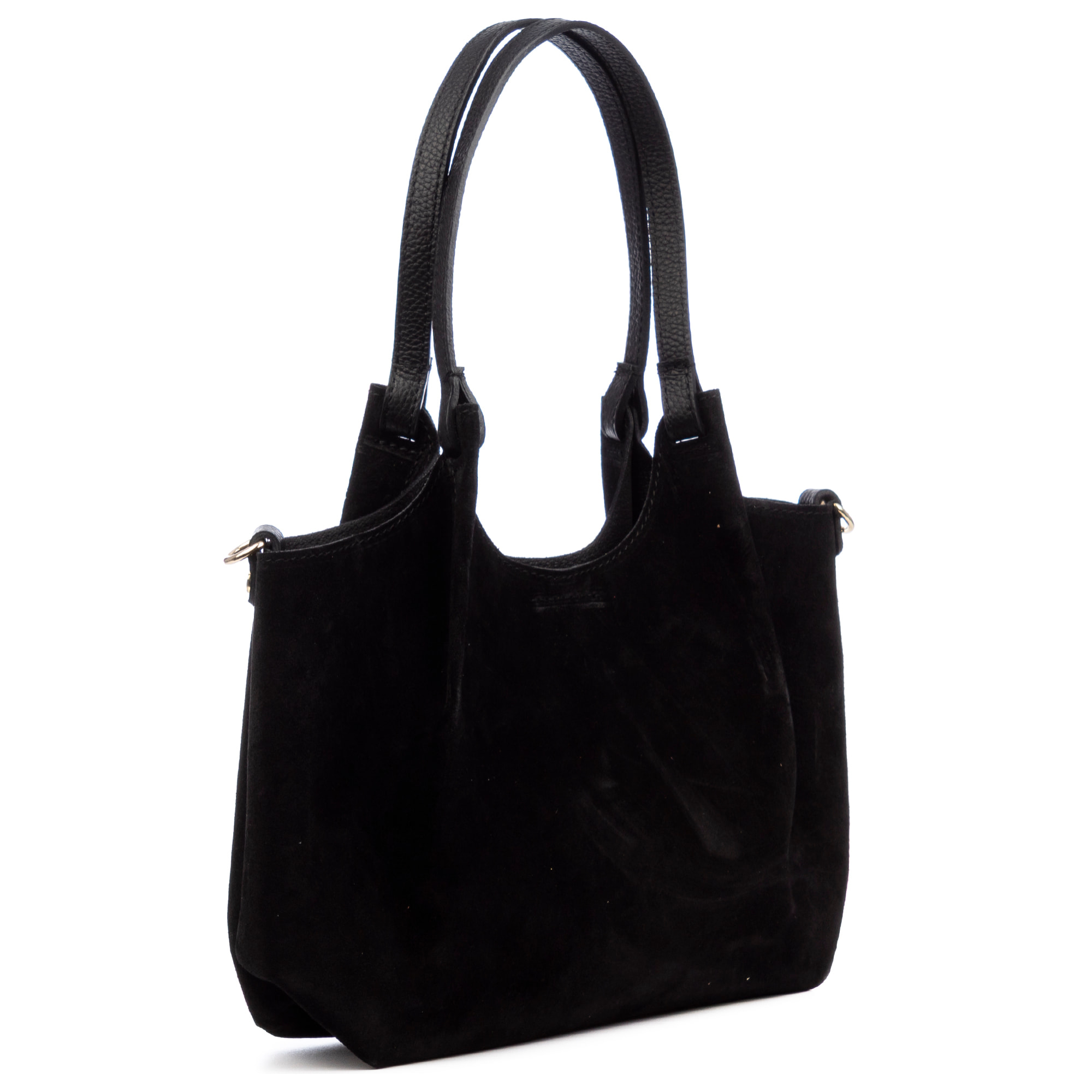 Baragiano bolso tote mujer. Piel auténtica Gamuza.